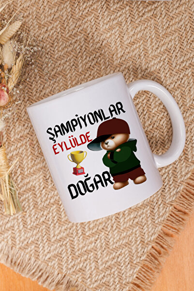 qoeuyl boutique Champions Are Born in September Printed Birthday Gift White Mug Cup