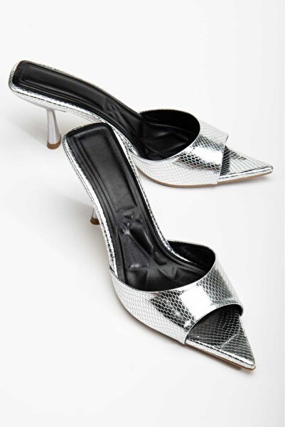 CHİCELLA SHOES Bellezza Gümüş Sivri Burun Kadın Terlik