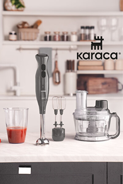 Karaca Mutfak Robotu Blender Seti Karaca Multimax Pro Çok Amaçlı Doğrayıcı Çırpıcı El Blender Set Gray