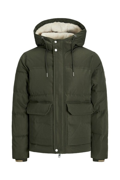 Jack & Jones Men's Green Jjcarl Puffer Jacket Coat 12256901 -Rose