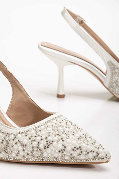 CHİCELLA Saphira İnci Detaylı Kadın Abiye Topuklu Ayakkabı