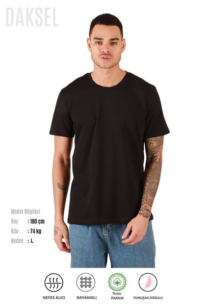 noetr Men's 5-Pack Short Sleeve Loose Crew Neck Basic T-Shirt