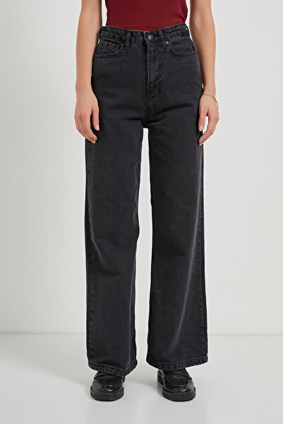 Arma Life Kadın Jeans Bol Straight Baggy Füme Kot Pantolon