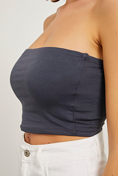 Arma Life Women's Summer Backless Anthracite Strapless Body