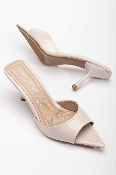 CHICELLA Papuci de damă din piele lacuată cu vârf ascuțit Bellezza