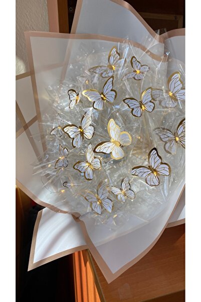 İZMİLA IŞIKLI KELEBEK BUKETİ GÜN IŞIĞI LED’li HEDİYE DOĞUM GÜNÜ SEVGİLİLER GÜNÜ ARKADAŞA HEDİYE