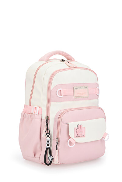 Pierre Cardin 18829 School Bag Water Resistant Multi-Compartment Pink