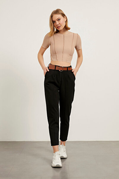 Arma Life Women's Tight Reverse Stitching Short Sleeve Stone Crop Body