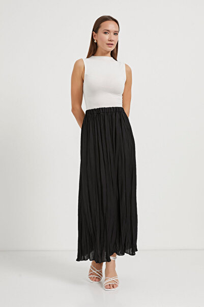 Arma Life Armalıfe 25073 Maxi Women's Skirt with Kraş Detail and Elastic Waist