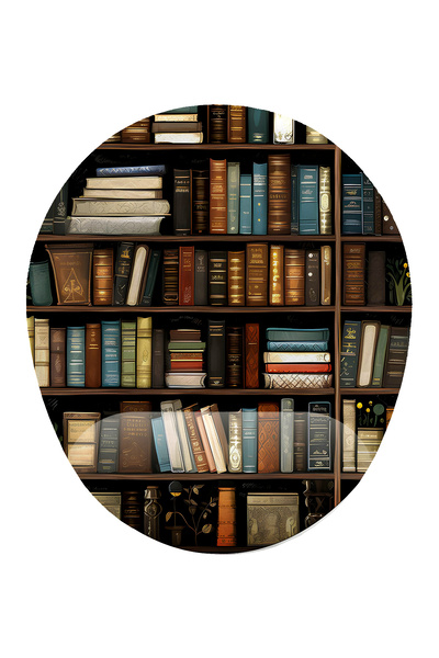 iyi fikirler Kütüphane Kitap Desenli Bilek Destekli Mouse Pad