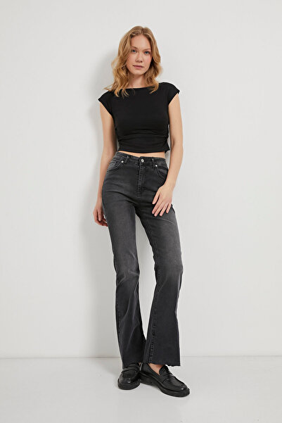 Arma Life Жіночі джинси з високою талією, широкими штанинами та димчастим від...