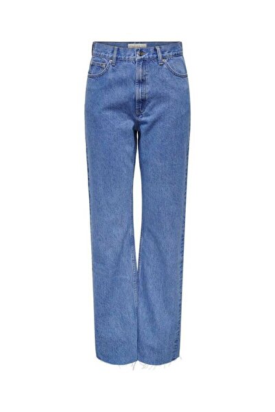 ONLY Жіночі сині джинси Ex Hw Rw Str Dot006 Dnm Noos Jean 15336776-Bluedenim