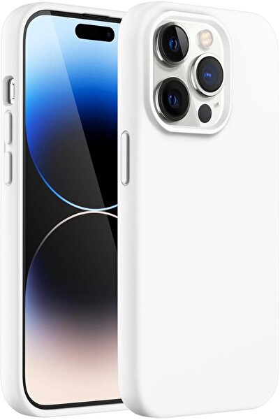 HyperAge جراب iPhone 14 Pro Max من الداخل مخملي مع غطاء سيليكون مرتفع للكامير...