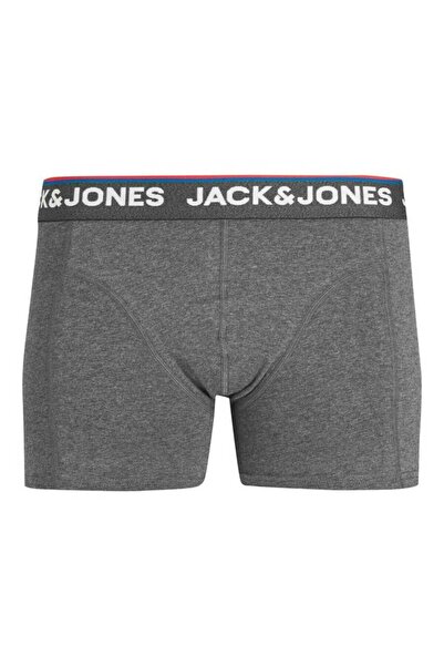 Jack & Jones Erkek Gri Jacdon Trunks 3 Pack Boxer 12213087-Darkgrey