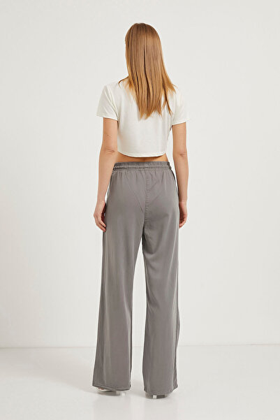 Arma Life Women's Wide Leg Smoked Palazzo Trousers with Elastic Waist