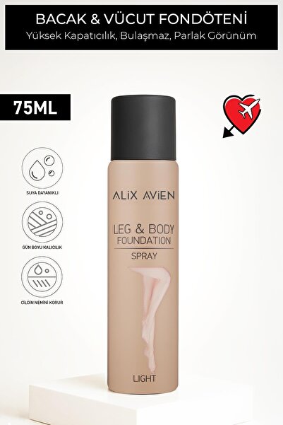 Alix Avien Bacak Fondöteni Light Bronzlaştırıcı Etkili Çatlak Ve Görünümü Önleyici Sprey Fondöten 75 ml