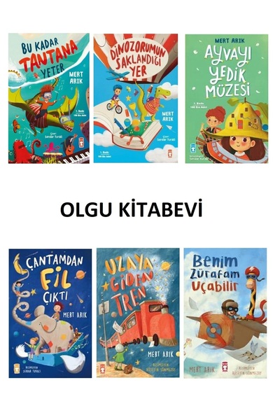 Timaş Çocuk Mert Arık 6 Kitap Set / Çantamdan Fil Çıktı -Uzaya Giden Tren - B...