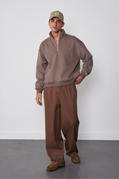 Beyyoglu Dik Yaka Oversize Sweatshirt