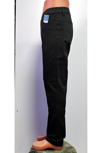 BeyzDenim Κλασικό μαύρο τζιν παντελόνι Lycra Oversize Plus Size