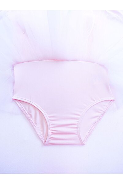 LULLY KİDS Kız Çocuk Pembe Jimnastik Bale Tütü Etekli Mayo