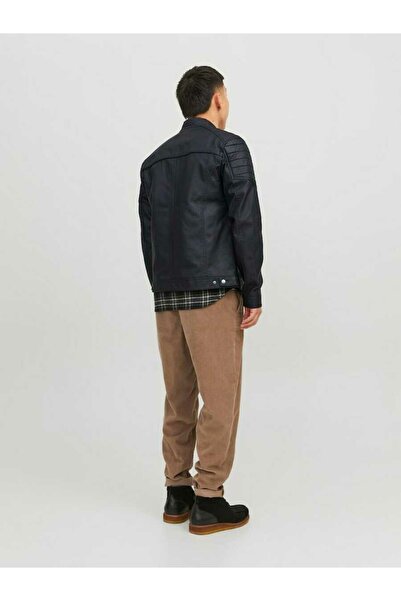 Jack & Jones Jack&jones Siyah Erkek Pu Deri Ceket 12147218
