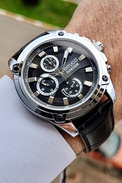 Ferrucci Kasası Gri Kordonu Siyah Renk Ayarlanabilir Kordonlu Fonksiyonlu Erk...