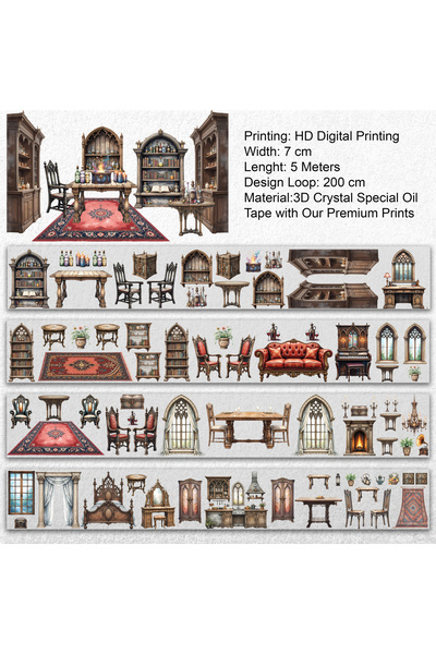 Onwize Scrapbook Under the Rug-3D Crystal Special Oil tape- Etiket-Pet Tape -...