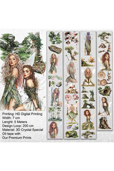 Onwize Scrapbook The Story of the Fairy-3D Crystal Special Oil tape- Etiket -...