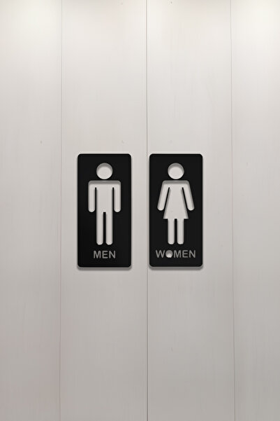 oalpo WC Tabelası, Tuvalet Levhası, Kadın Erkek Tabela