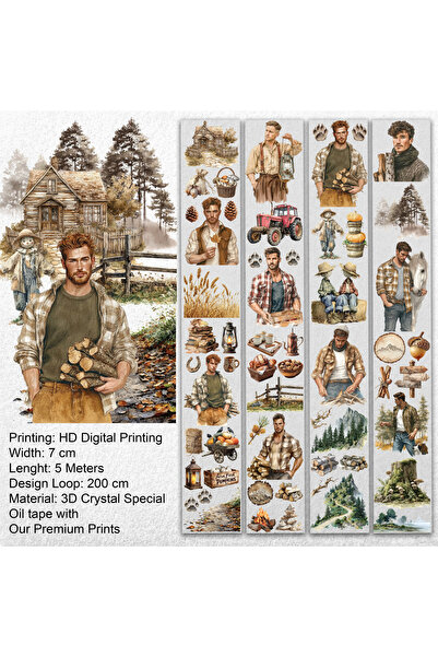 Onwize Scrapbook Harvest Moments-3D Crystal Special Oil tape- Etiket-Pet Tape...