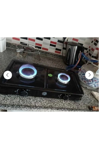 sobapark 2 Gözlü Tüplü Ocak Emaye Set Üstü Ocak İkili Ocak Karavan Kamp Ocağı Küçük Tüplü Ocak