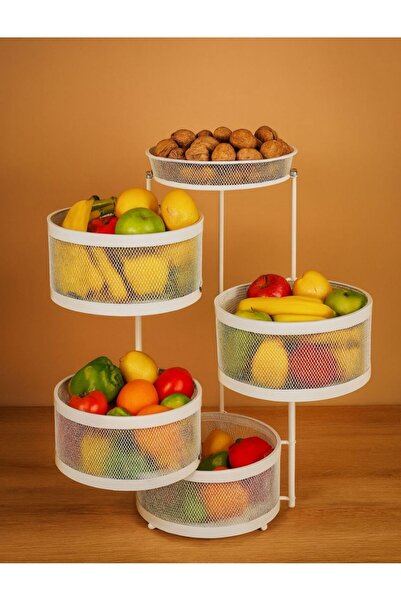 VENON HOME ORGANİZER MAMBO 4 KATLI PATATES SOĞANLIK BEYAZ Buse