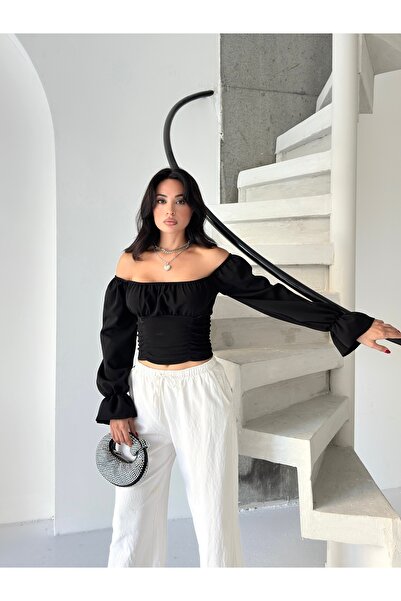 REELMODA ΓΥΝΑΙΚΕΙΑ ΚΛΙΠ ΛΑΚΑΚΙ ΣΥΝΔΕΣΗ Λεπτομερή ΜΠΑΛΟΝΙ ΜΑΝΙΚΙ ΚΡΕΠ ΜΠΛΟΥΖ