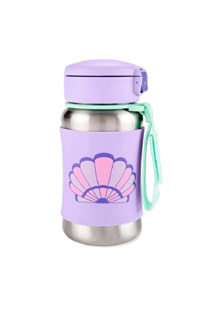 Skip Hop Spark Style Stainless Steel Water Bottle with Straw Seashell - Assorti