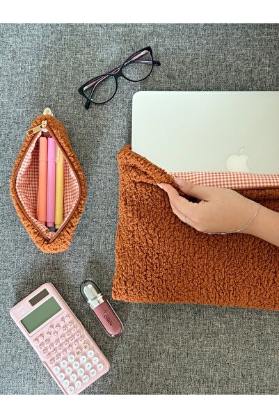 BABY KANGAROO Brown Plush Unisex 13-14-15-16 Inch Compatible MacBook Case Notebook Laptop Bag