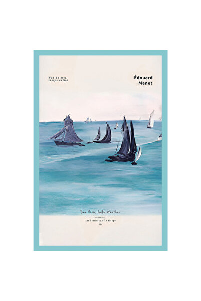 Hi Kami إدوارد – منظر بحري لعام 1865 (جو هادئ) – بطاقات تزيين بتصميم فني |   10x15 سم