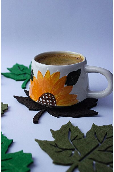 Biyeknesak 6'lı Çınar Yaprağı Bardak Altlığı