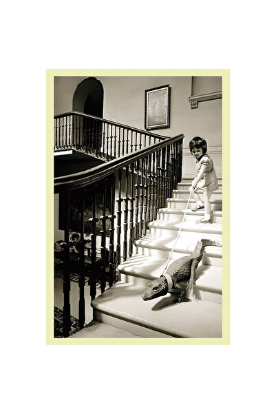 Hi Kami صورة عتيقة باللونين الأبيض والأسود - بطاقة ملاحظات هدية مزخرفة وبطاقة بريدية |   10x15 سم