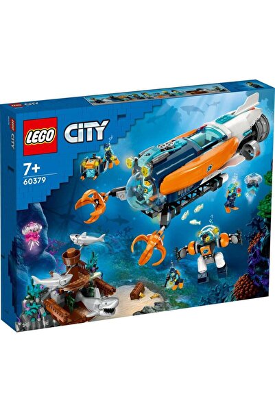 LEGO مجموعة بناء لعبة City Deep Sea Exploration Submarine 60379 (842 قطعة)