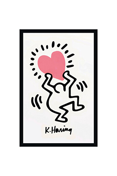 Hi Kami كيث هارينج – بطاقة هدايا فنية شعبية بطابع الحب والحب والوحدة والأمل وبطاقة بريدية |   10x15 سم