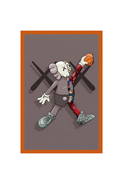 Hi Kami بطاقة هدايا بتصميم Kaws - بطاقة بريدية ذات طابع فني حديث وفن شعبي |   10×15 سم