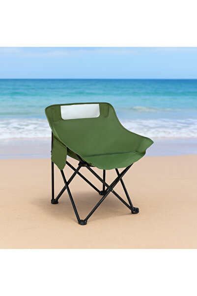 AGD Folding Camping Hiking Travel Chair, Heat Resistant Oxford Fabric, Green