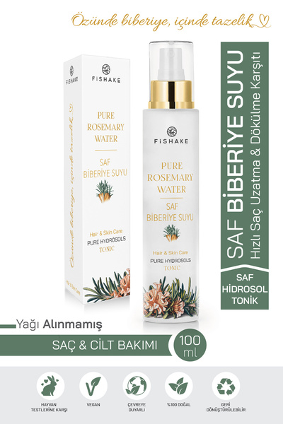 FiShake Biberiye Suyu Hızlı Saç Uzatan Sprey %100 Doğal Ve Saf Dökülme Karşıt...
