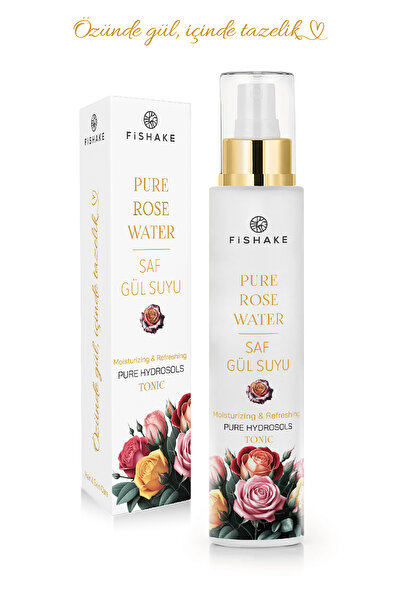 FiShake Gül Mayası %100 Saf ve Doğal Gül Suyu Gözenek Sıkılaştırıcı Aydınlatıcı ve Arındırıcı Tonik 100 Ml