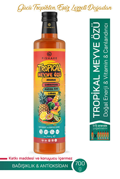 FiShake Tropikal Meyve Özü 700 GR / Ananas- Mango- Çarkıfelek- Lime- Kivi ( K...