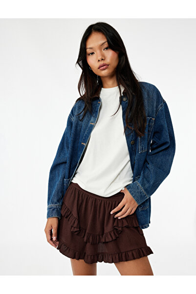 Koton Μίνι φούστα με βολάν και βολάν με ψηλόμεσο στρίφωμα