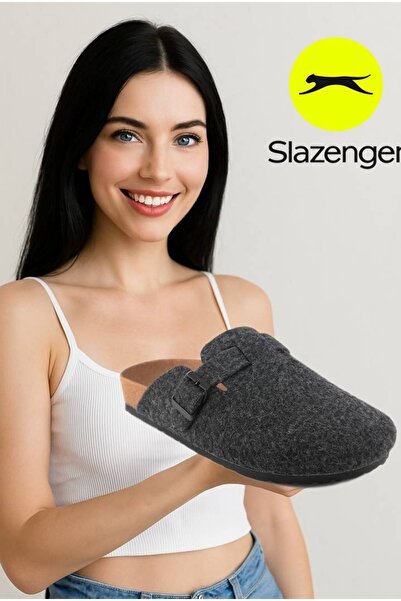 Slazenger Leo Жіночі Чоловічі Унісекс Вовняні Домашні Капці Темно-Сірий