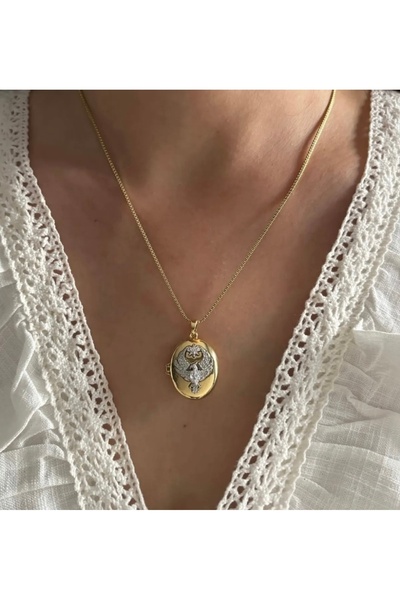 mibrillo Açılabilir Madalyon Anka Kolye Alya Kolye (kadınlar Günü, Anneler Günü, Doğum Günü Hediyesi )