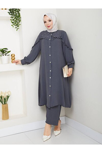 BURCU TESETTÜR Önden Düğmeli Ayrobin Takım 1315