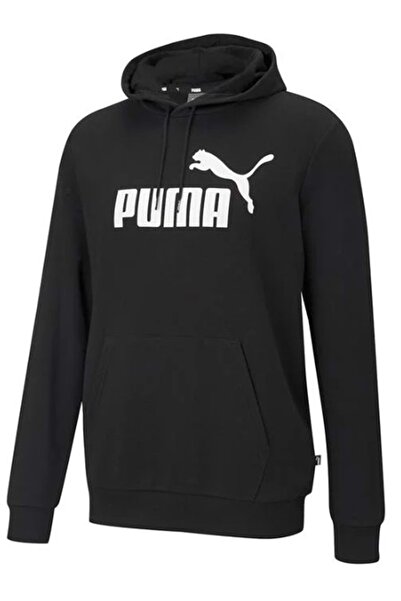 Puma 586688 ESS Big Logo Hoodie Hanorac cu glugă pentru bărbați NEGRU